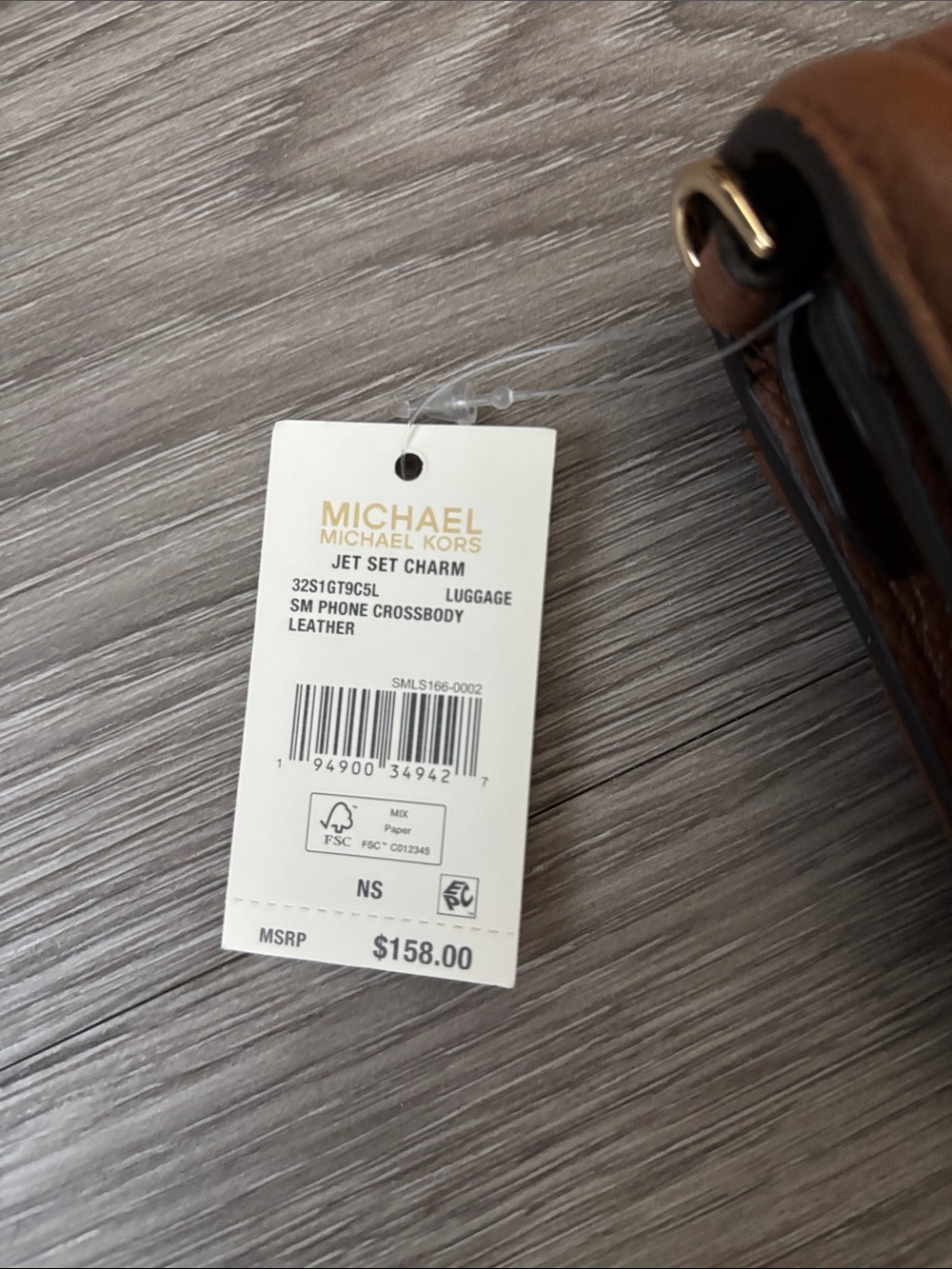 Michael Kors Pebbled Leather Wallet-Brown - Picture 2 of 4